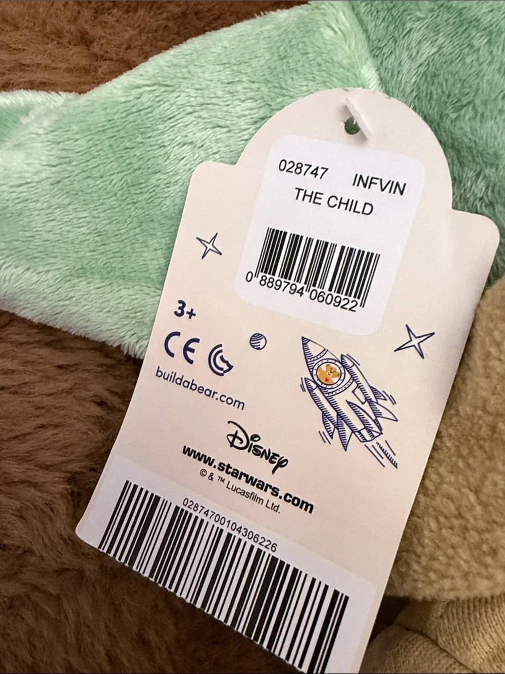Build-A-Bear Grogu Plush - Green with Tan Robe
